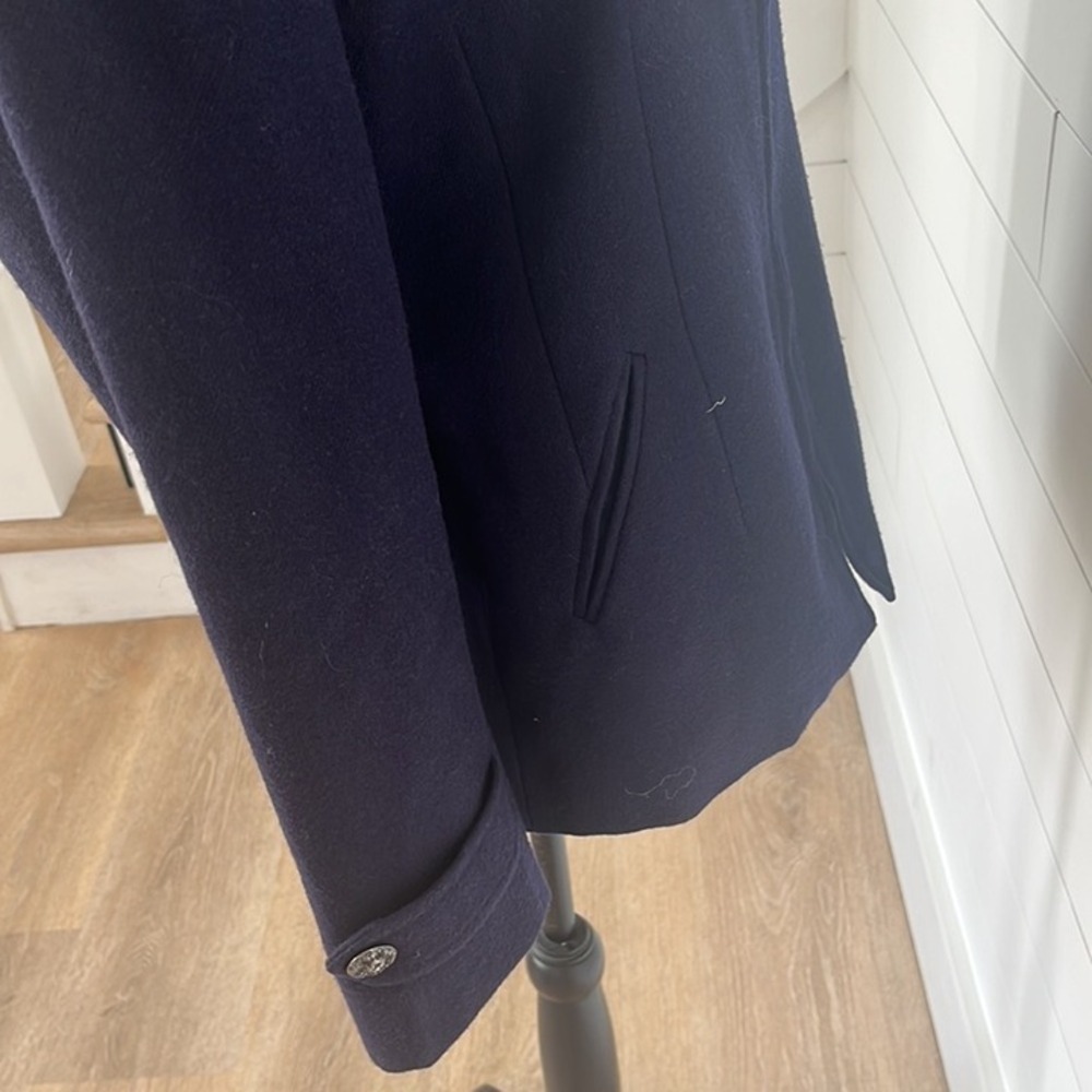 Vintage International Scene Wool Zip Jacket Navy‎ Blue Russia Women's Small - Picture 11 of 12
